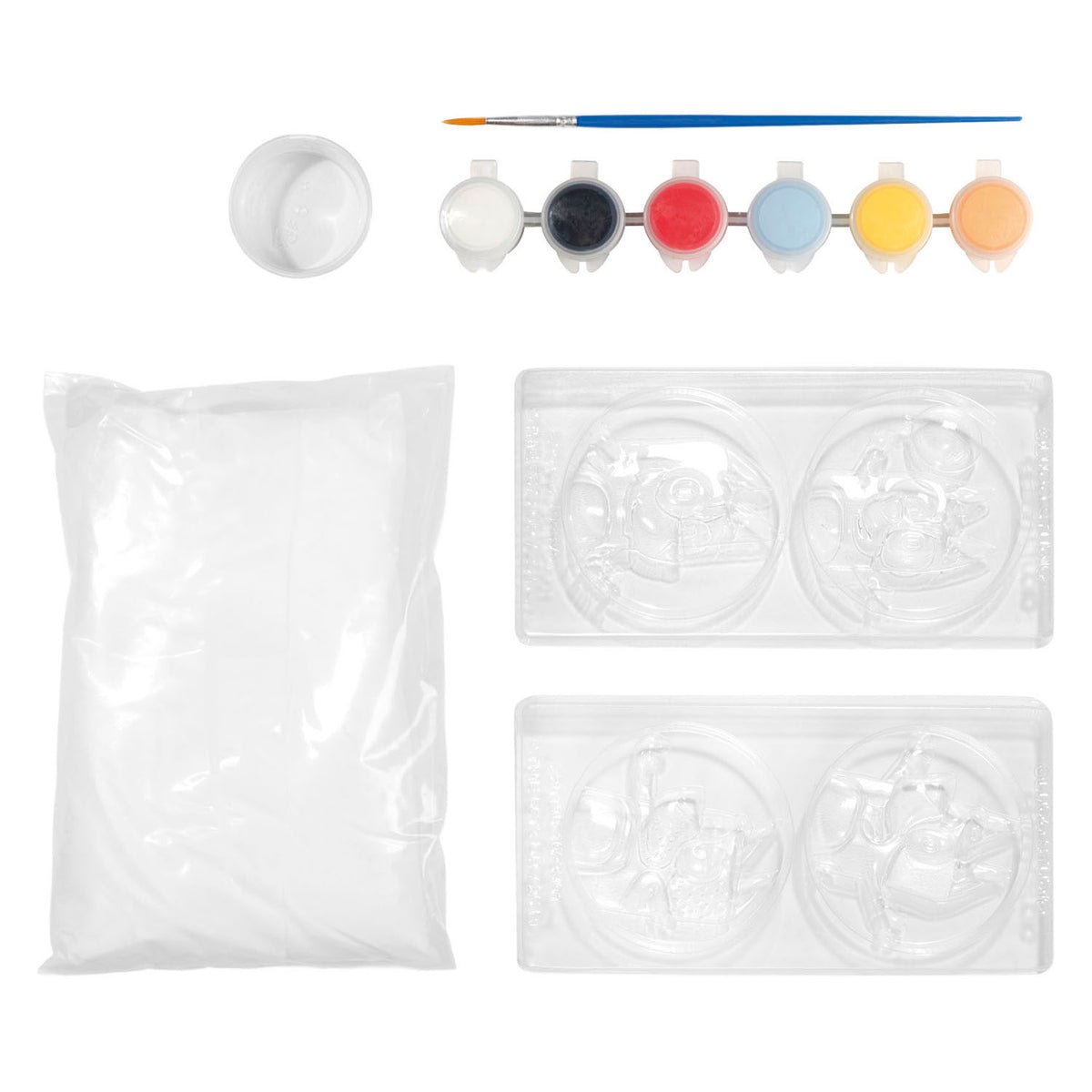 Totum - Totum bluey 2 in 1 knutselset gips gieten en stempelkaarten maken - creatief speelgoed vanaf 5 jaar - cadeautip knutselen kleuters jongens en meisjes
