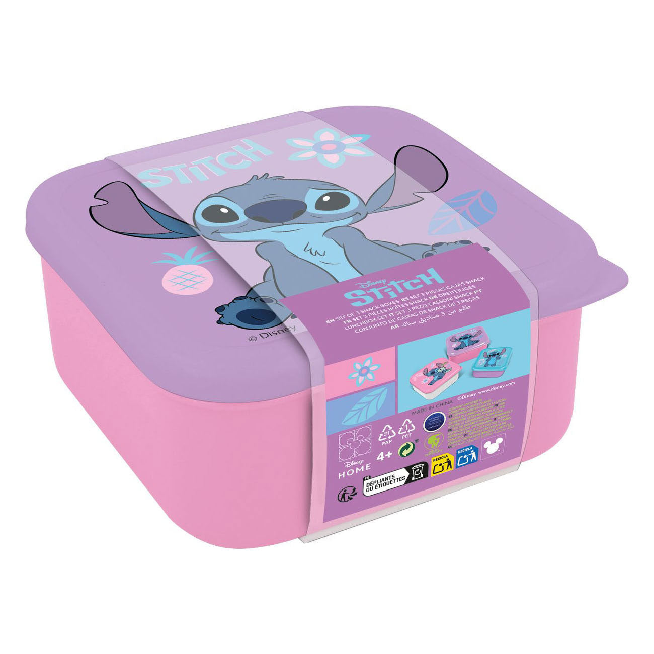 Disney - Stitch snackboxen 3-in-1