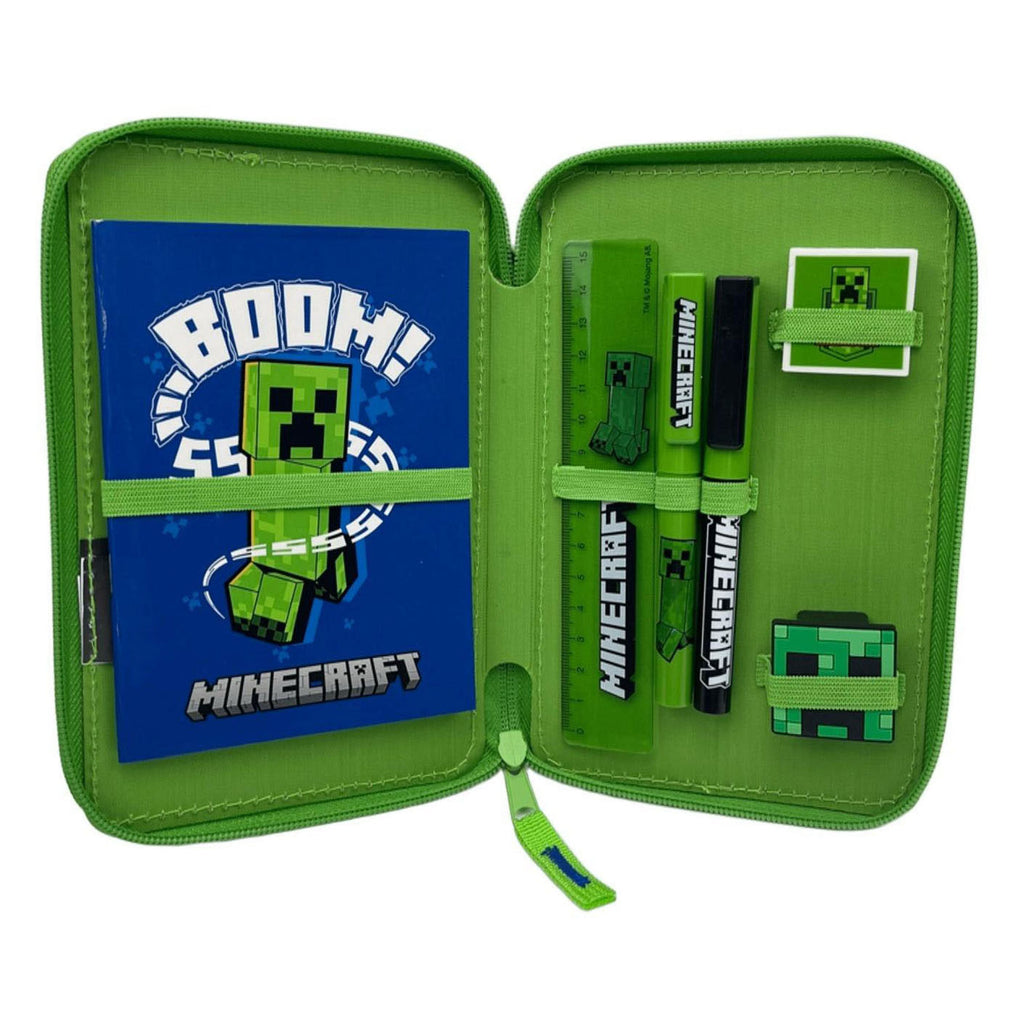 - Minecraft Gevuld Etui met 2 Vakken