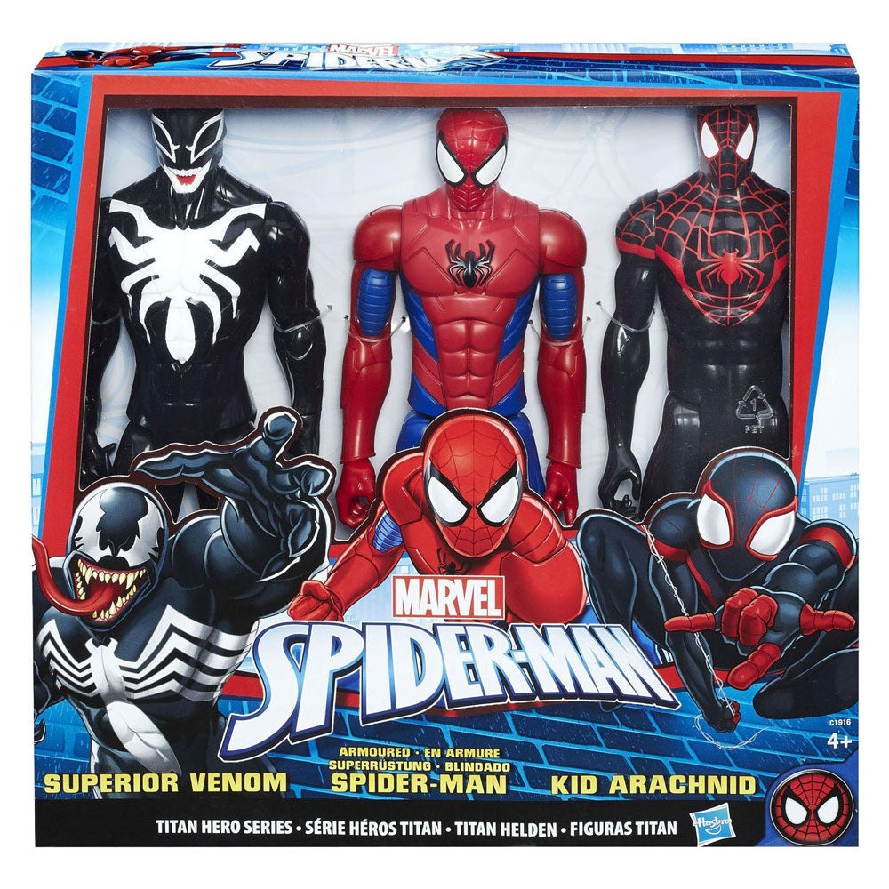 Hasbro - Hasbro Spider man titan heroes 3-pack speelfiguren