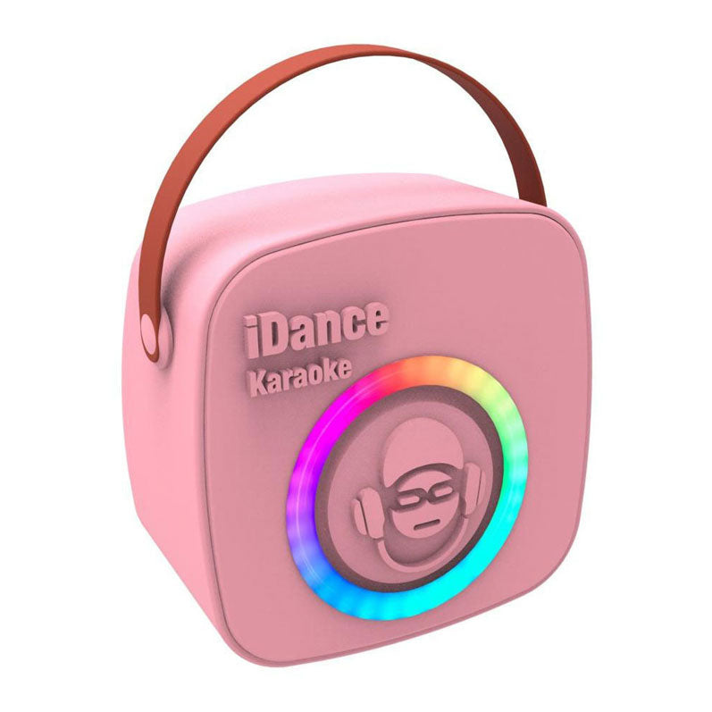 Idance karaoke set met 2 draadloze microfoons - roze