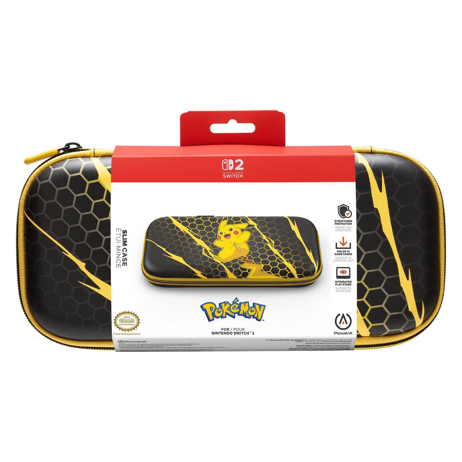 - Power A Switch 2 Beschermhoes Slim Case - Pikachu Storm