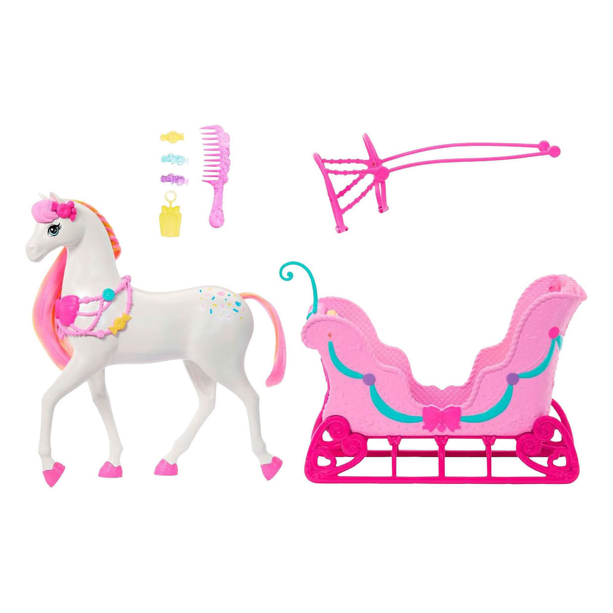 Mattel barbie in the nutcracker land van snoep - paard en accessoires