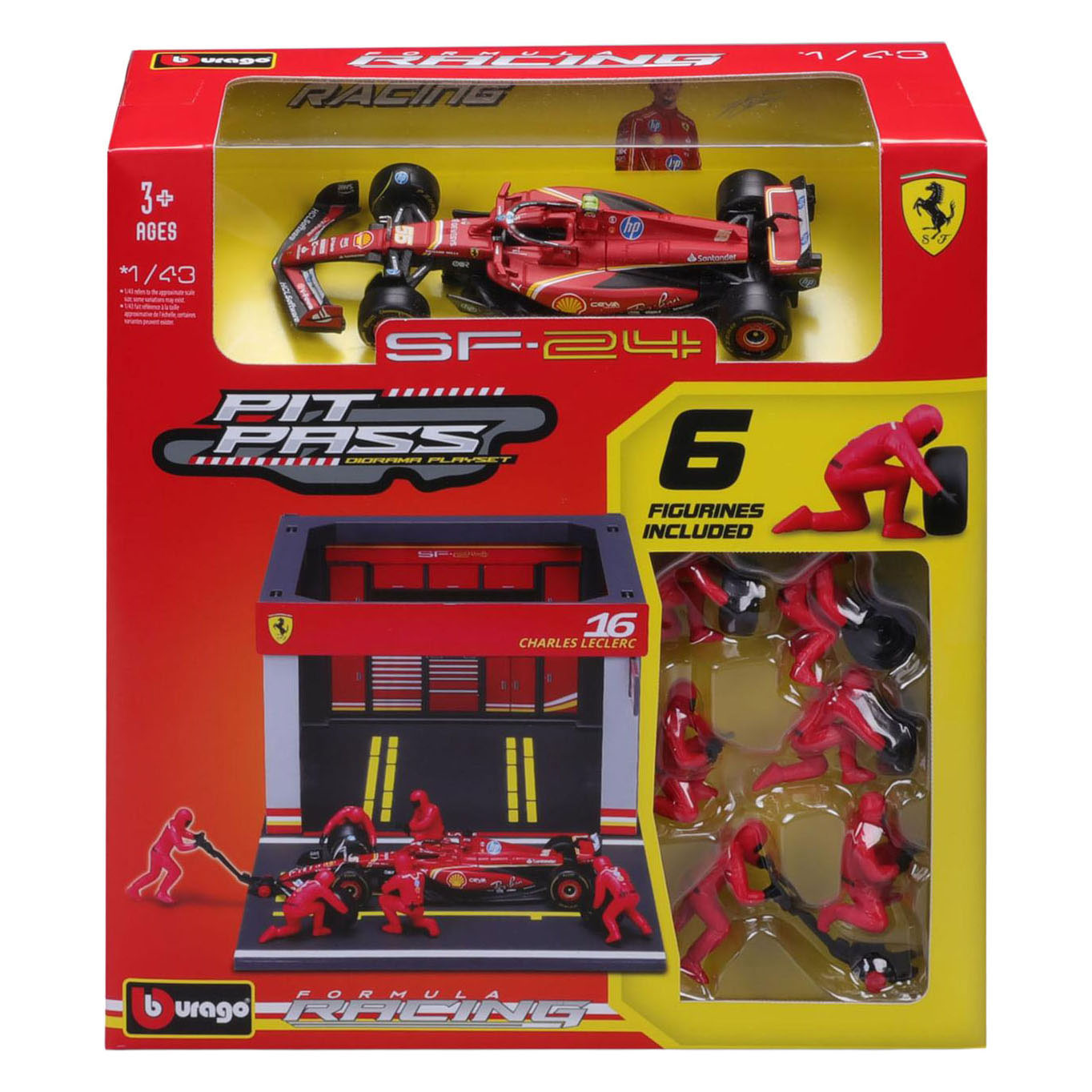Rc - Rc Burago ferrari pit pass met charles lecle - 1:43