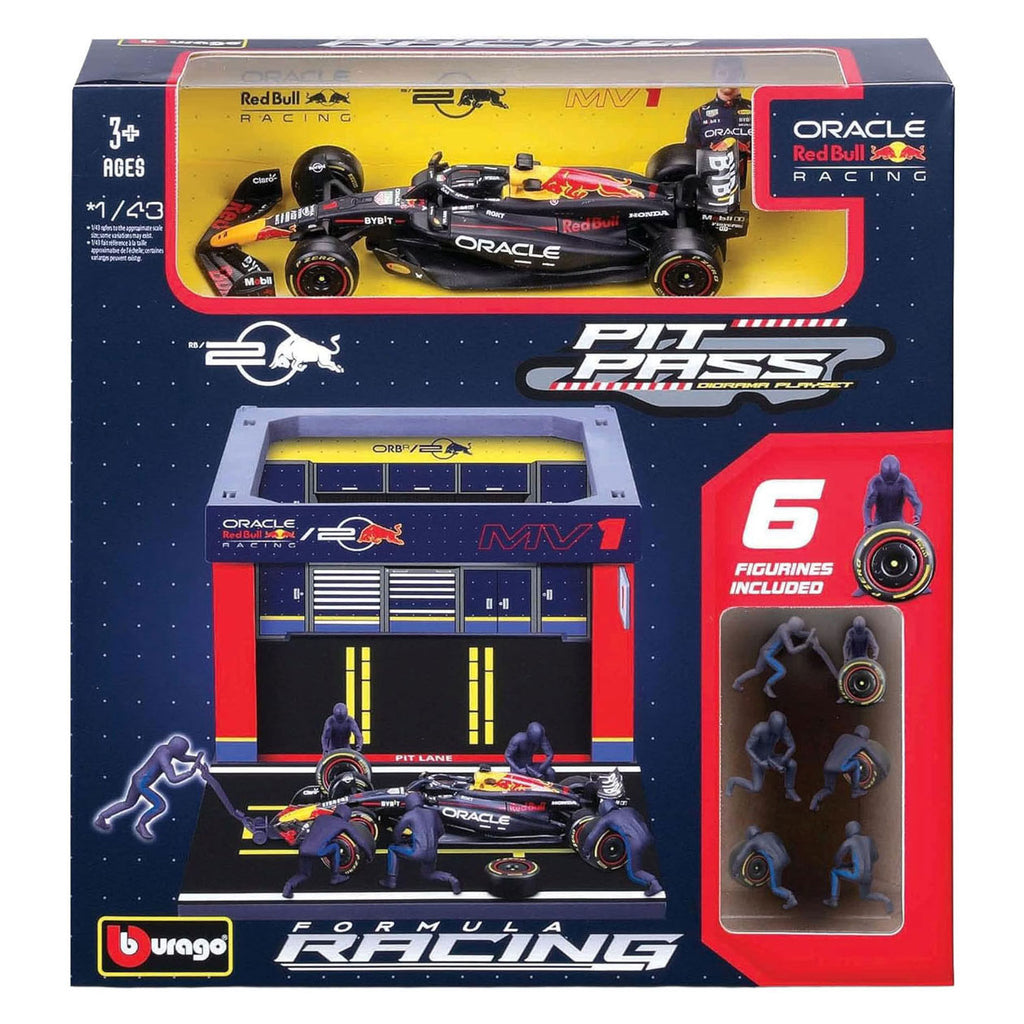 - Burago Red Bull Pit Pass met Max Verstappen - 1:43