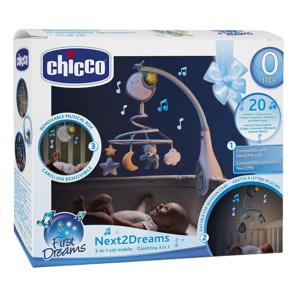 - Next2Dreams 3-in-1 Muziekmobiel - Blauw