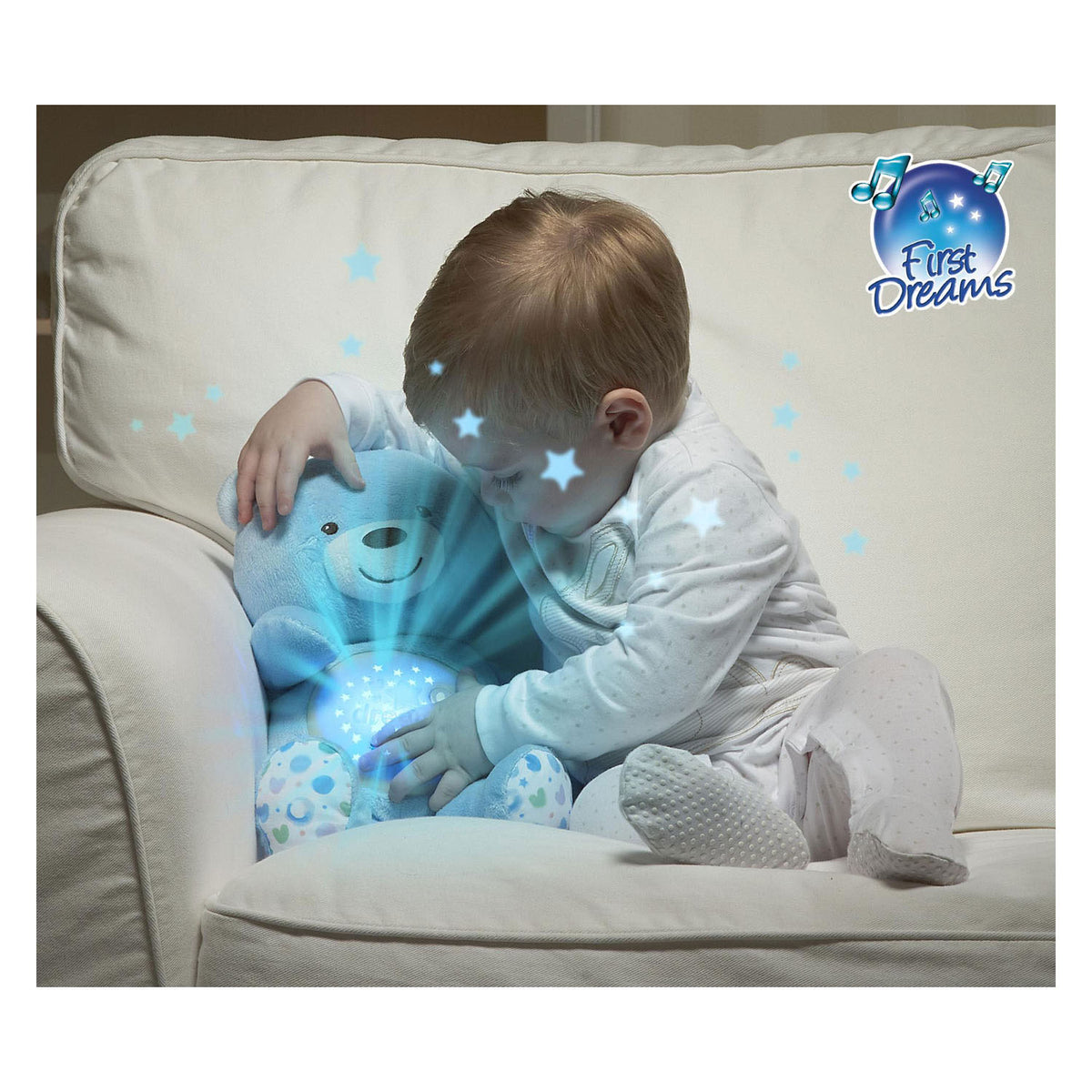 - Knuffel Projector Baby Bear First Dreams - Blauw