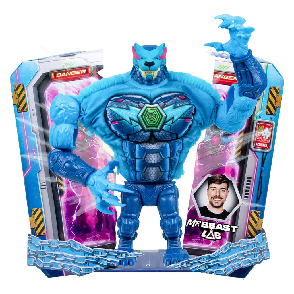 Mrbeast lab – mega-tech mutators - mega panthar – actiefiguur van 23 cm