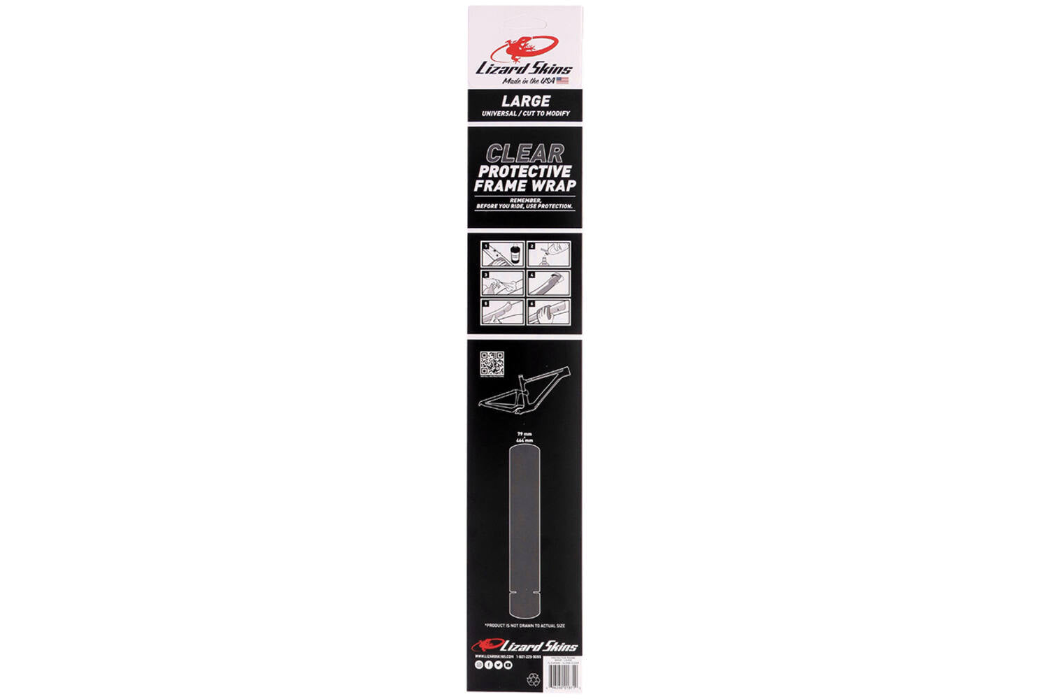 Lizard skins clear protective frame wrap - large