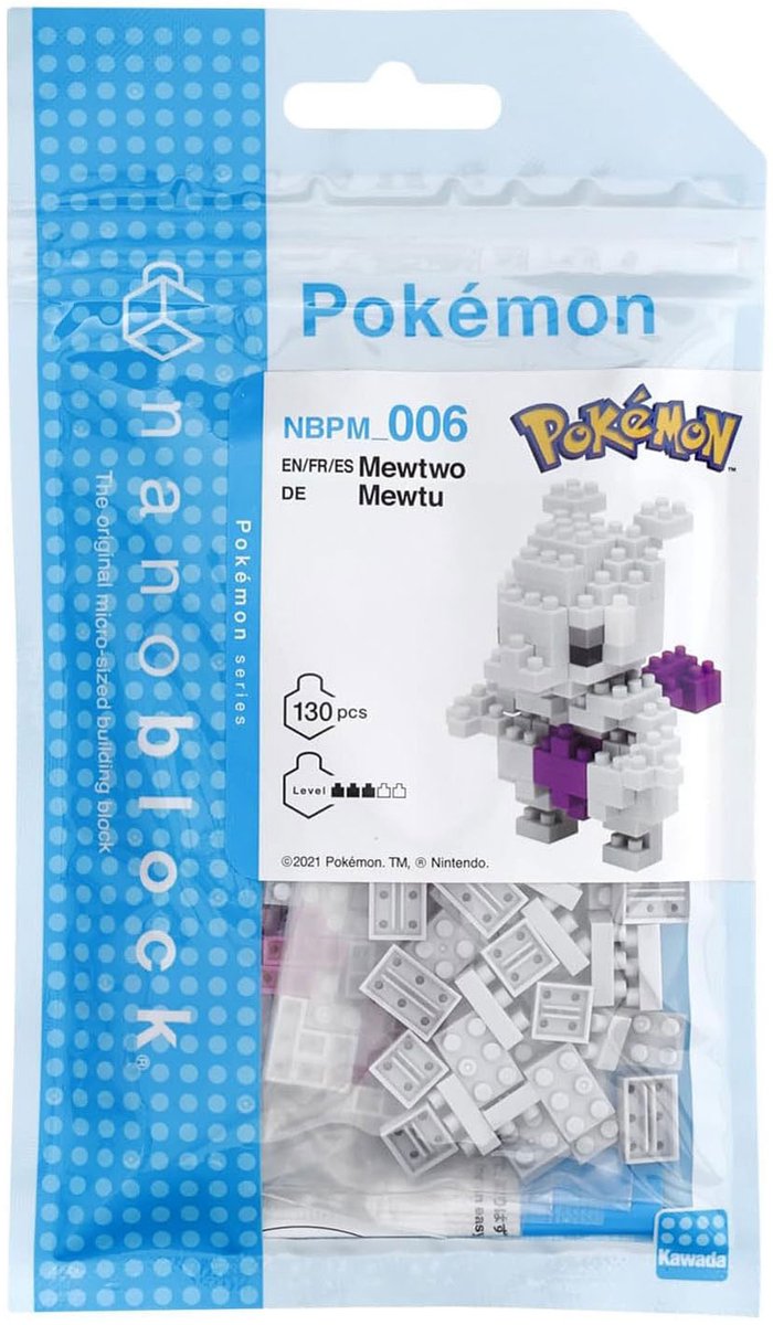 Bandai nanoblock bouwset pokémon mewtwo - 130st.
