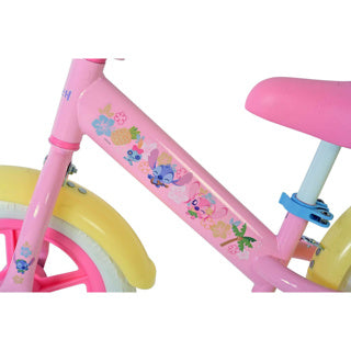 No Brand - No Brand Loopfiets staal disney stitch roze