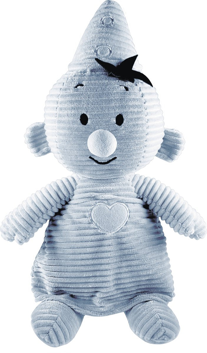 Bumba knuffel corduroy blauw, 35 cm