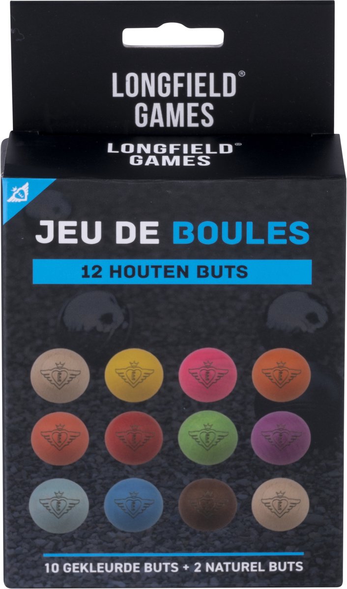 Engelhart - Engelhart Jeu de boules houten buts set – 24 stuks fluor & naturel – ø30 mm – pétanque – longfield