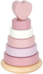 Small foot - houten stapeltoren roze - 7dlg.