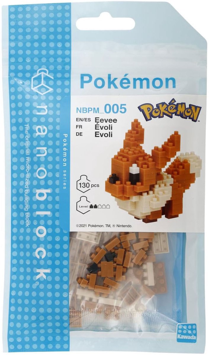 Bandai nanoblock bouwset pokémon eevee - 130st.
