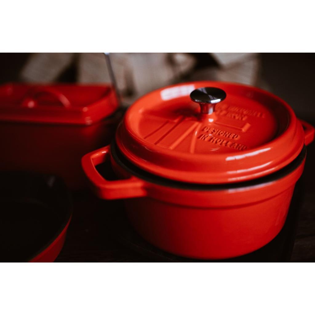 Solinger the windmill premium gietijzeren braadpan 2.5l oranje emaille