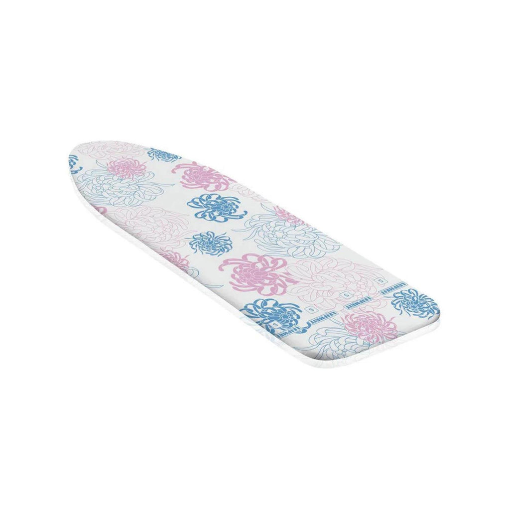 Leifheit strijkplankhoes cotton classic m - 125 x 40 cm strijkvlak - 3 mm dikke molton - roze - wit - blauw