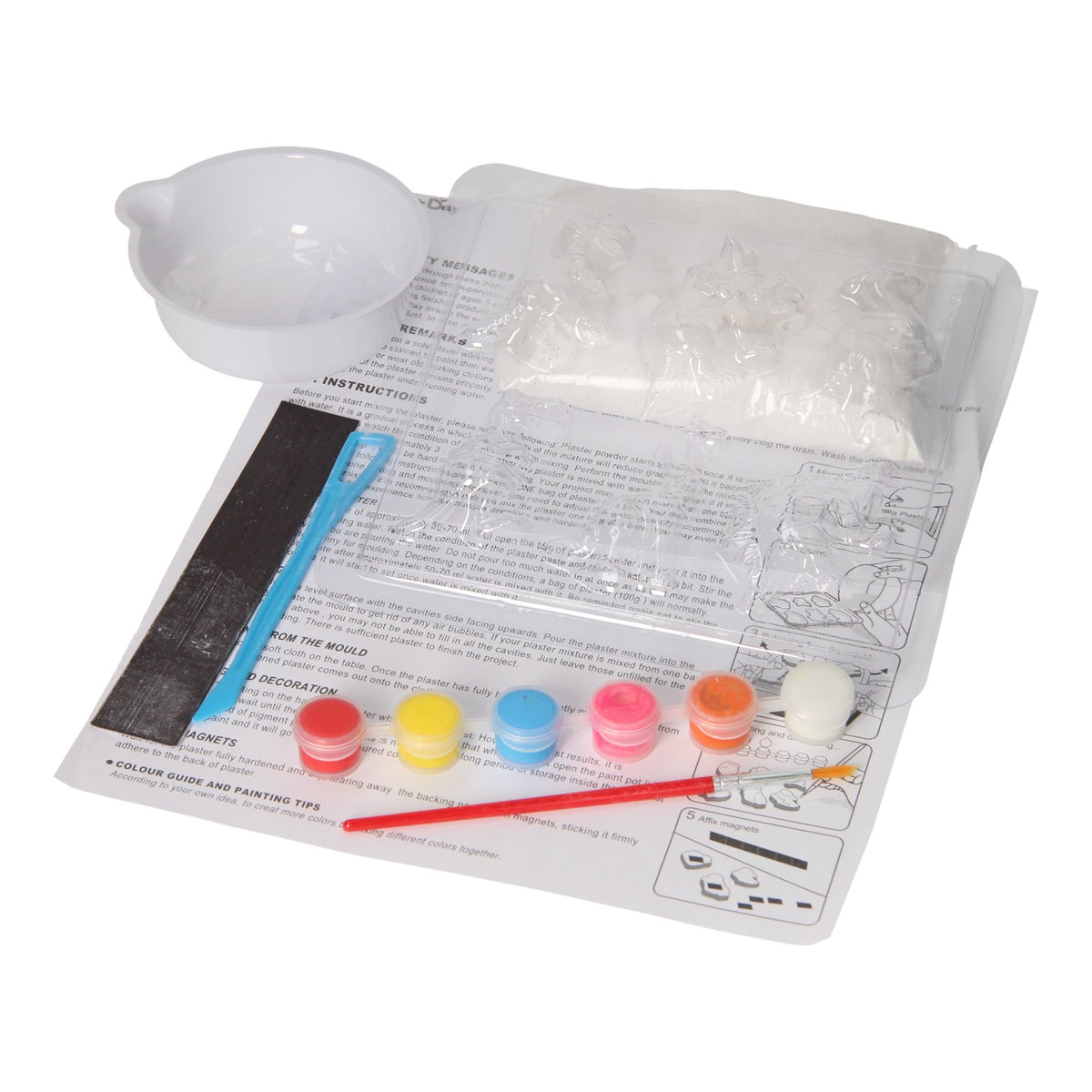 - Gips Gieten Glow in the Dark Magneten - Dino's