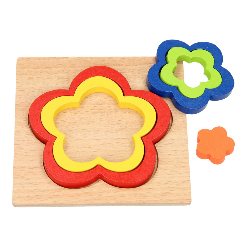 - Houten Vormenpuzzel - Bloem