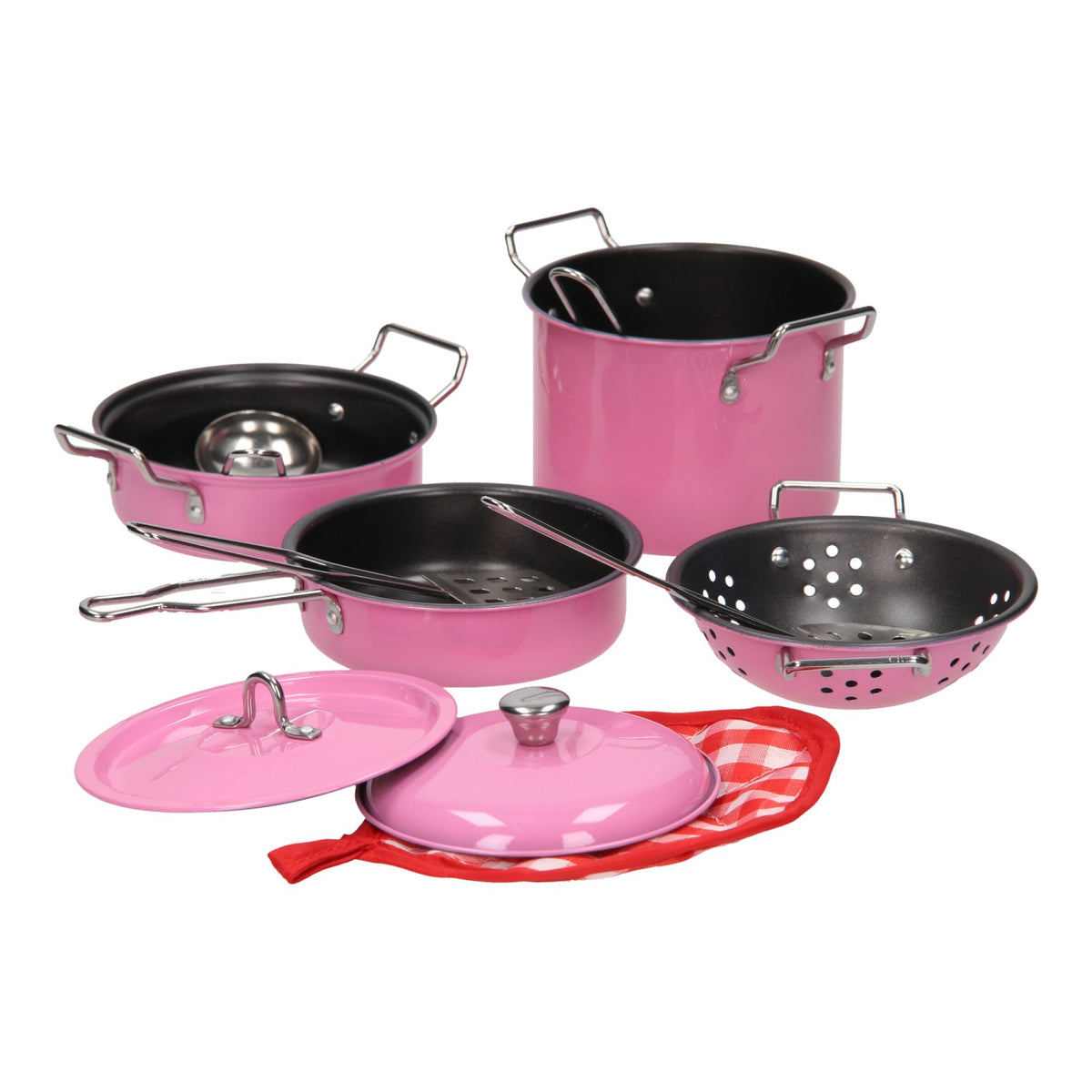 Roze pannenset, 11dlg.