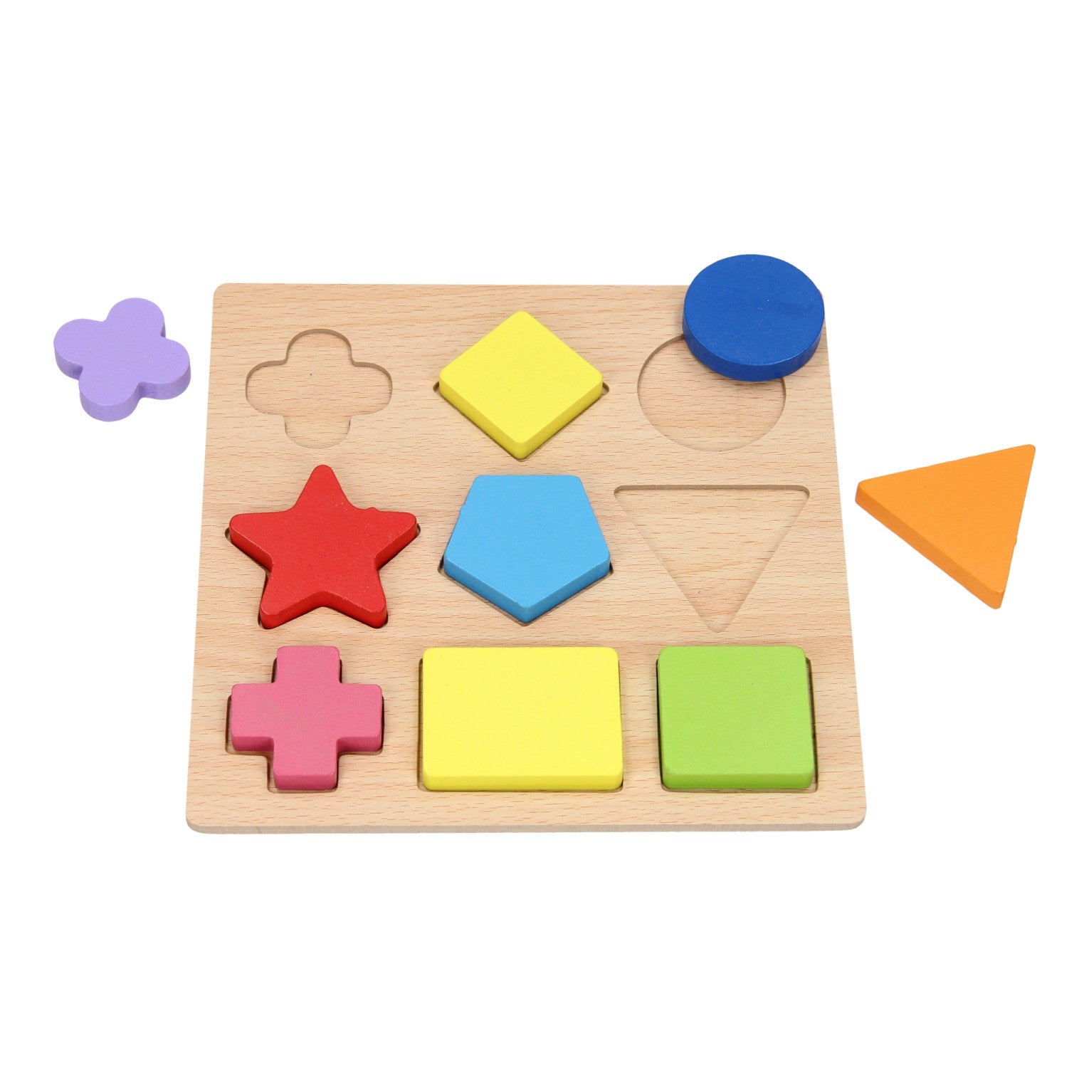 - Houten Vormenpuzzel 9st.