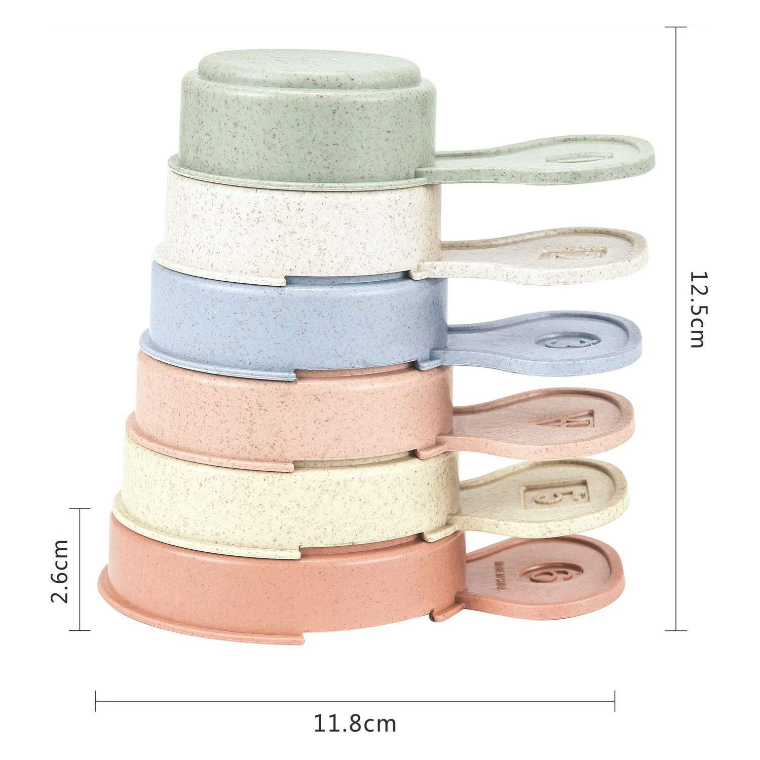 Lobbes - Lobbes Stapelbekers met handvat pastel 6dlg.