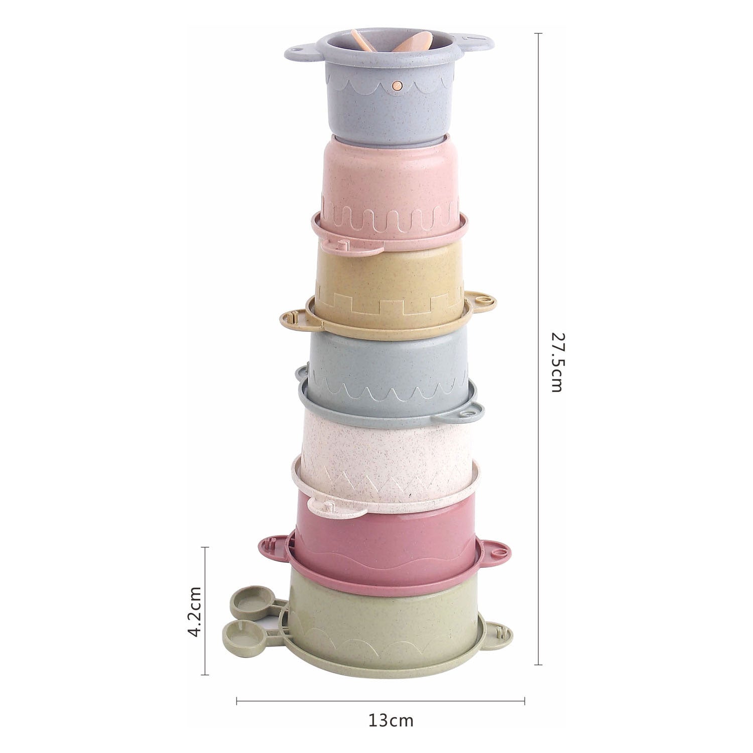 Lobbes - Lobbes Waterval badbekers pastel 8dlg.