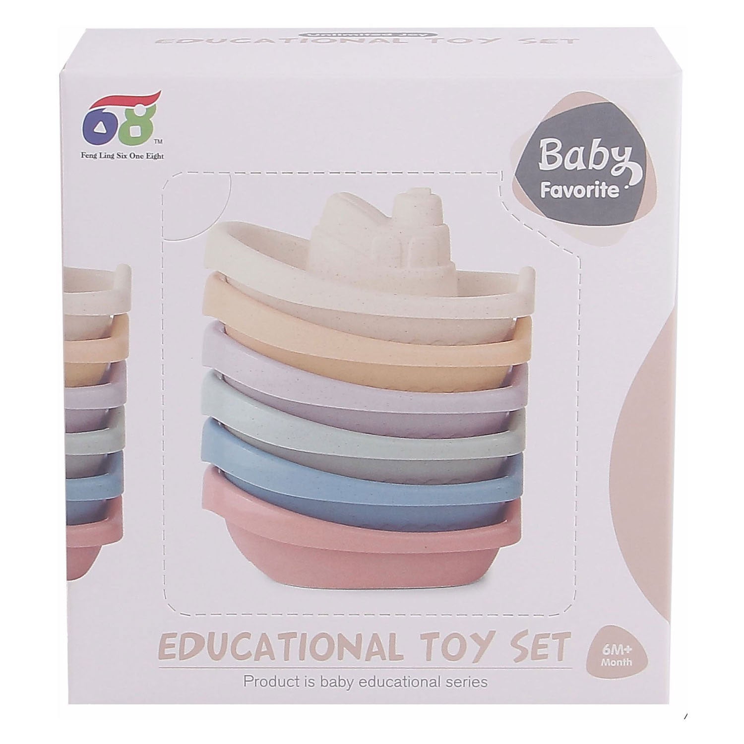 Badbootjes pastel, 6dlg.
