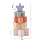 Stapelsterren pastel, 5st.