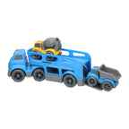 Lobbes speelgoed bv transporter werkvoertuigen met geluid - blauw