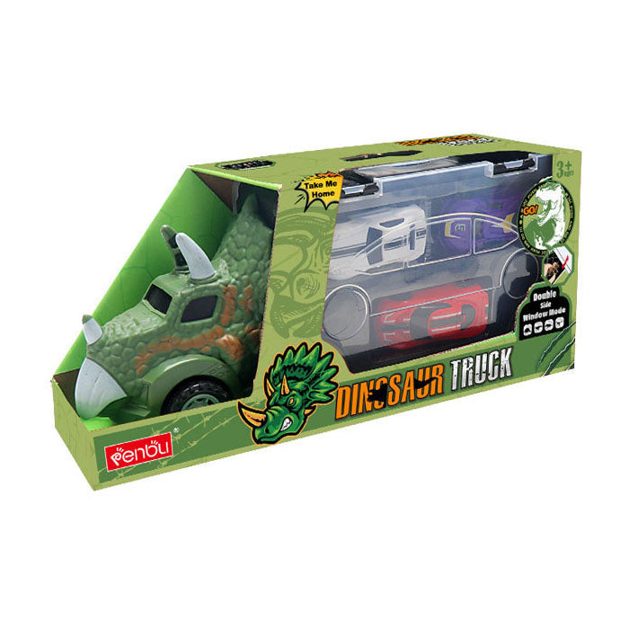 - Dino Transporter met Auto's Groen