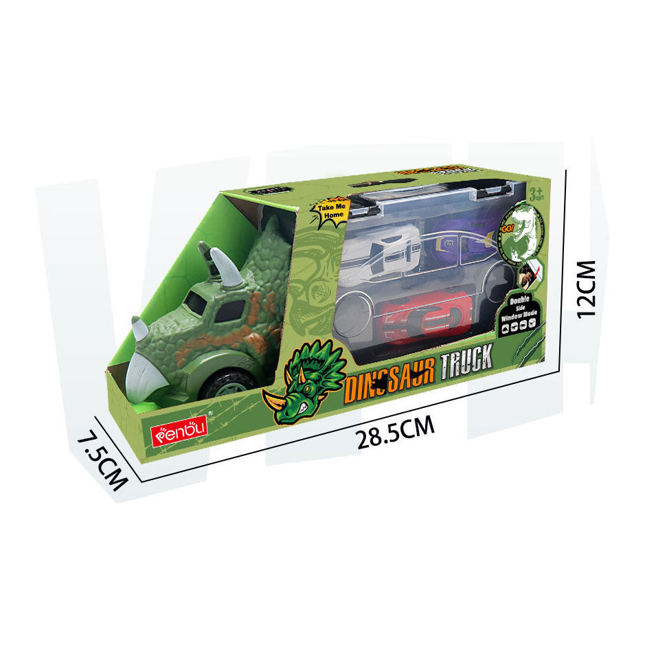 - Dino Transporter met Auto's Groen