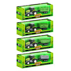 Lobbes Speelgoed- Lobbes SpeelgoedDie-cast groene trekker met aanhanger en pull-backfunctie