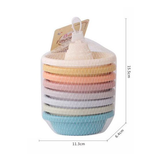 Lobbes Speelgoed- Lobbes SpeelgoedBadbootjes pastel 8dlg.