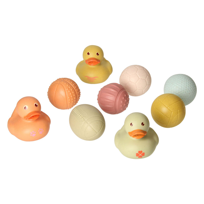 - Badspeelgoed Set Met Sensorische Badballen & Badeendjes Pastel