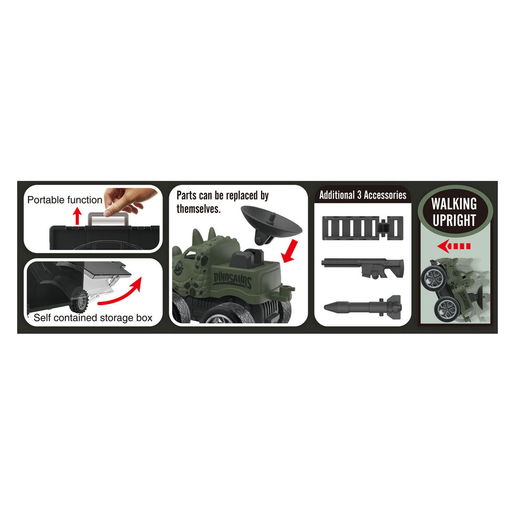 Dino transporter met monstertrucks