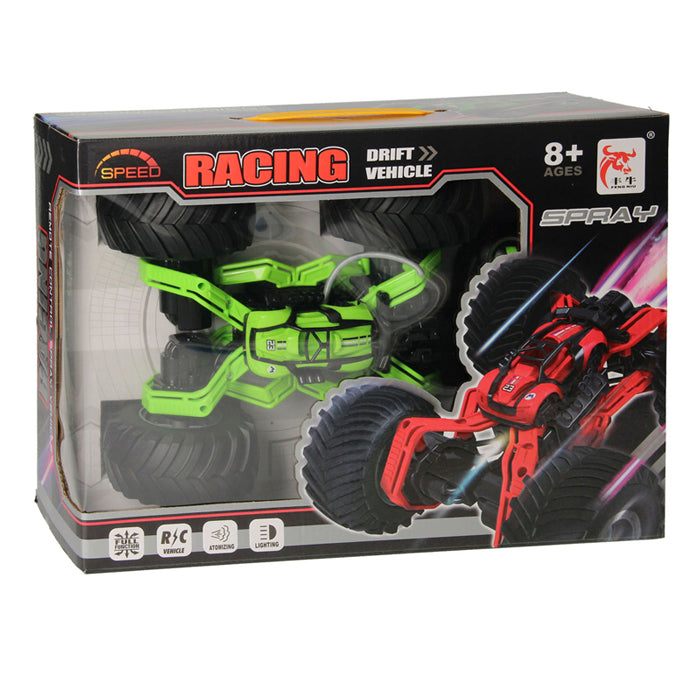 Rc - Rc race monstertruck met rookfunctie - groen