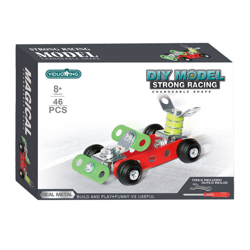 - Metalen Constructieset Raceauto 46dlg.