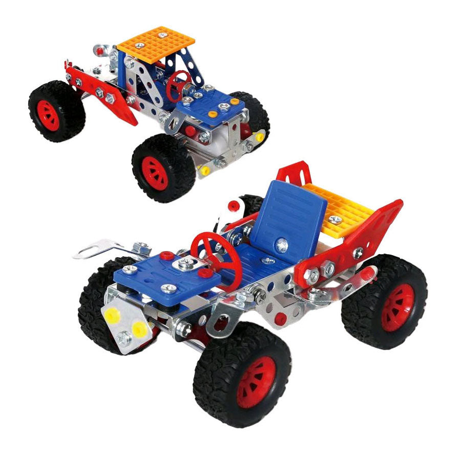 - Metalen Constructieset Voertuigen 2in1 Pull Back 144dlg.