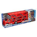 Lobbes - Lobbes Uitklapbare autotransporter met afschietfunctie - rood