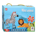 Vloerpuzzel wilde dieren, 100st.