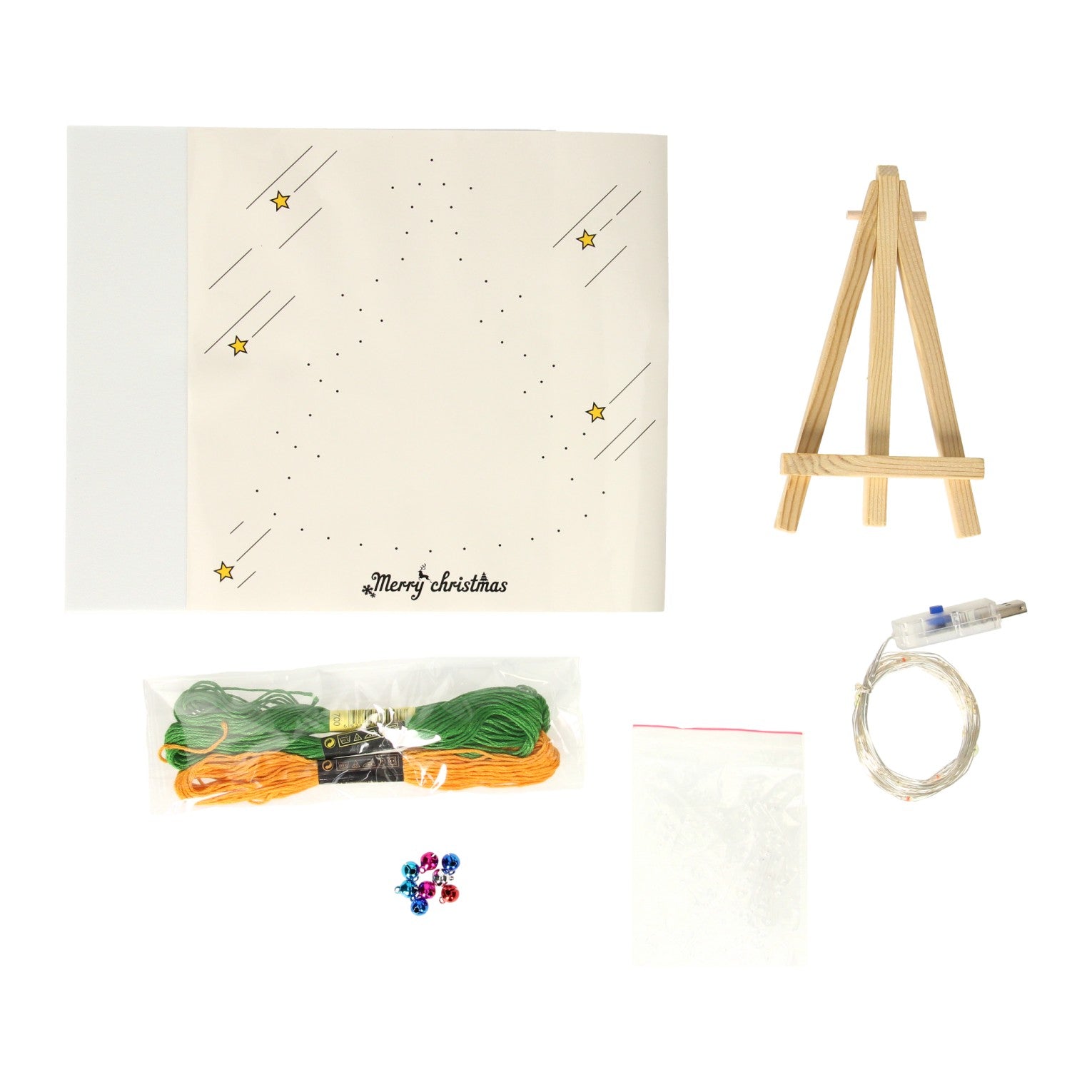 String art kerstboom met led lampjes
