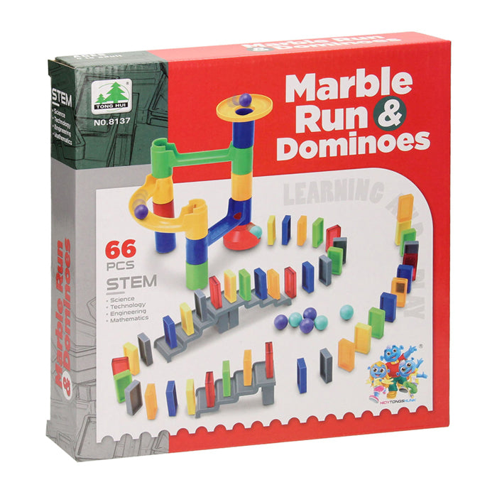 Knikkerbaan met domino, 66dlg.