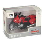 Pull-back motor rood met licht en geluid