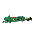 Lobbes Speelgoed- Lobbes SpeelgoedDino transporter met afschietfunctie 7dlg.