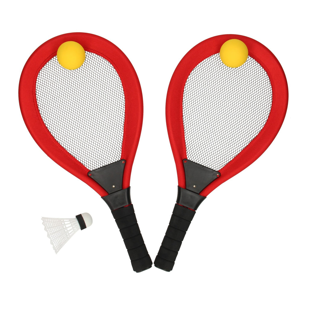 Lobbes speelgoed bv soft tennis en badmintonset speelgoed voor kinderen multi kleuren.