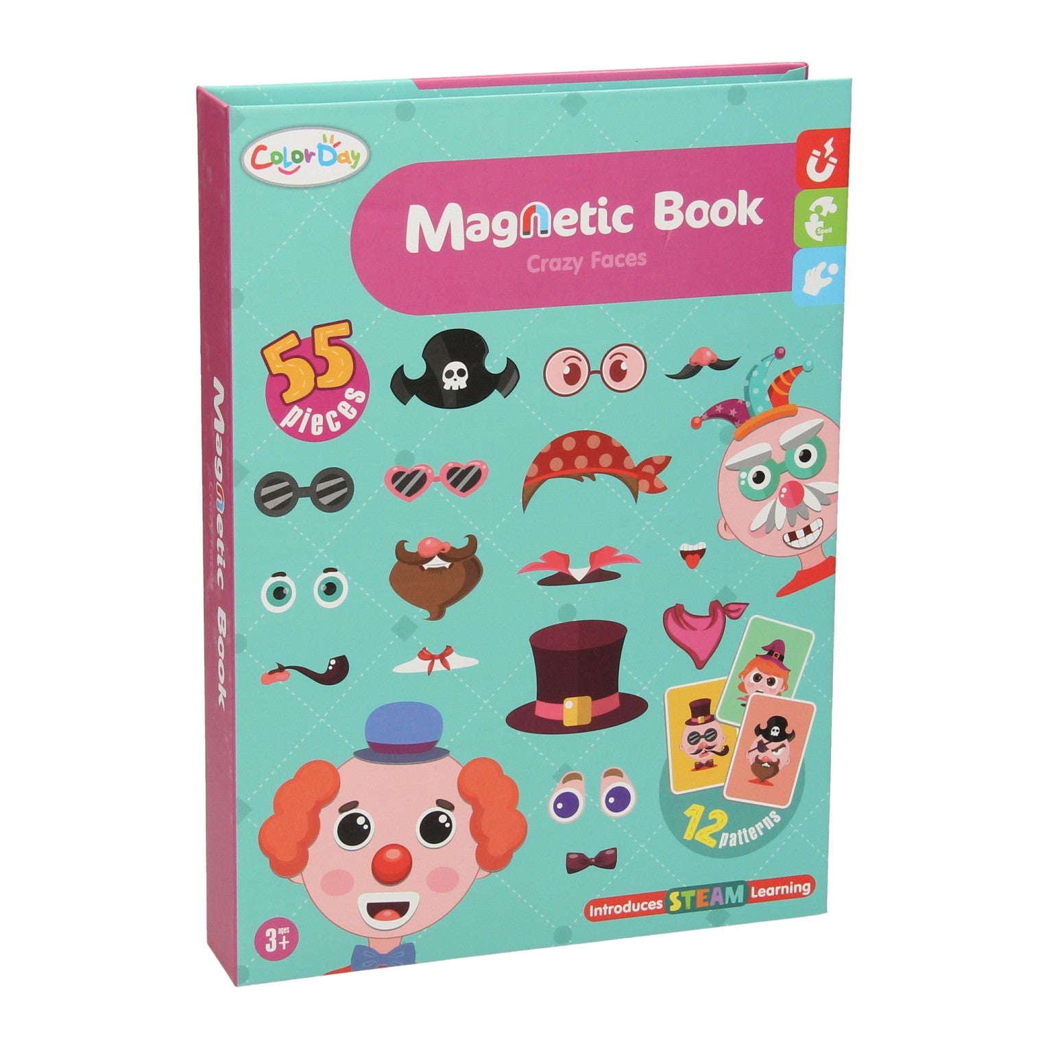 Lobbes - Lobbes Magnetisch opbergboek - gekke gezichten 55dlg.