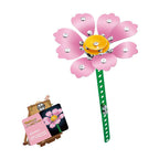 Lobbes metalen bouwset roze bloem