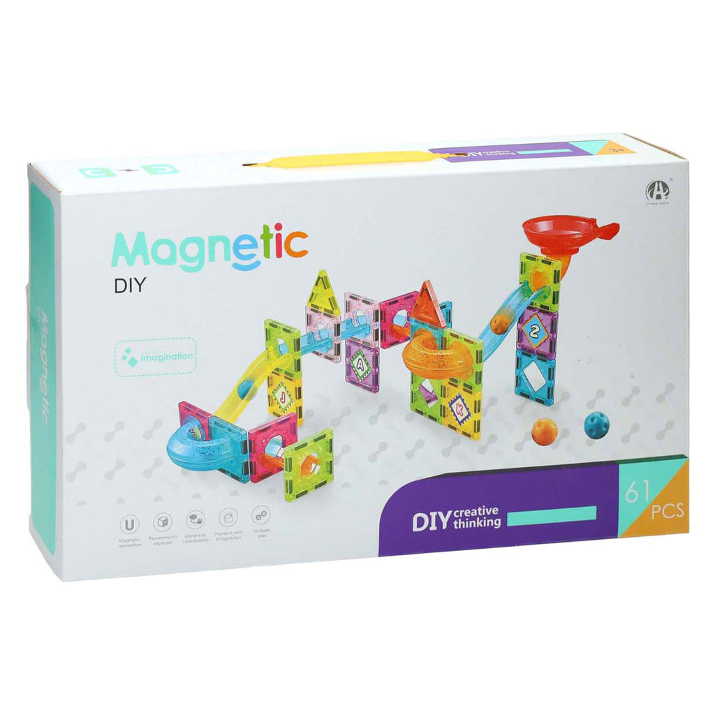 - Magnetische Bouwset Knikkerbaan - 61dlg.