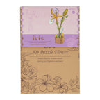 Lobbes houten bouwpakket 3d iris bloemen 60-delig knutselset.
